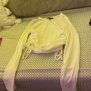 Cute White long sleeve top